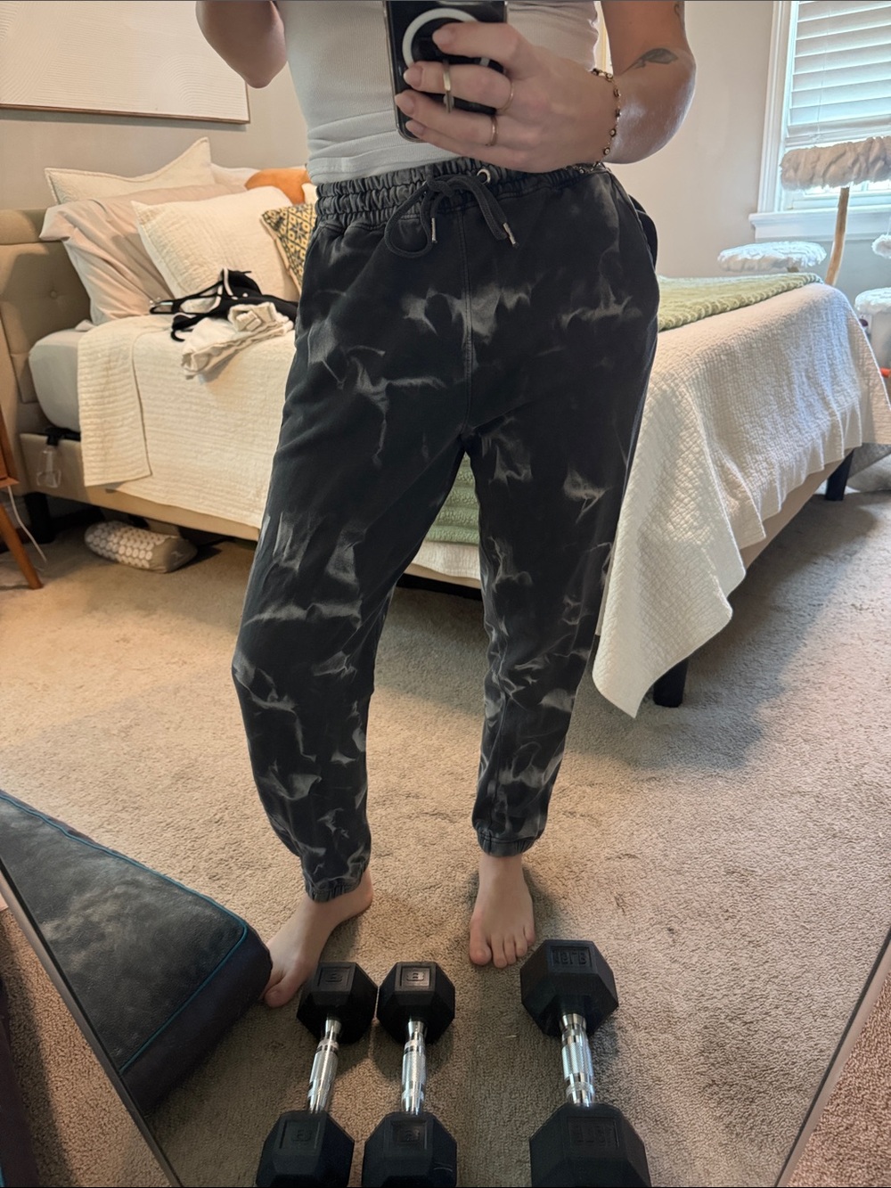 Missguided Black & gray Tie-Dye Joggers